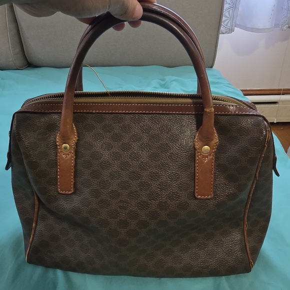 Celine Brown Satchel with Monogram Pattern - Picture 3 of 11